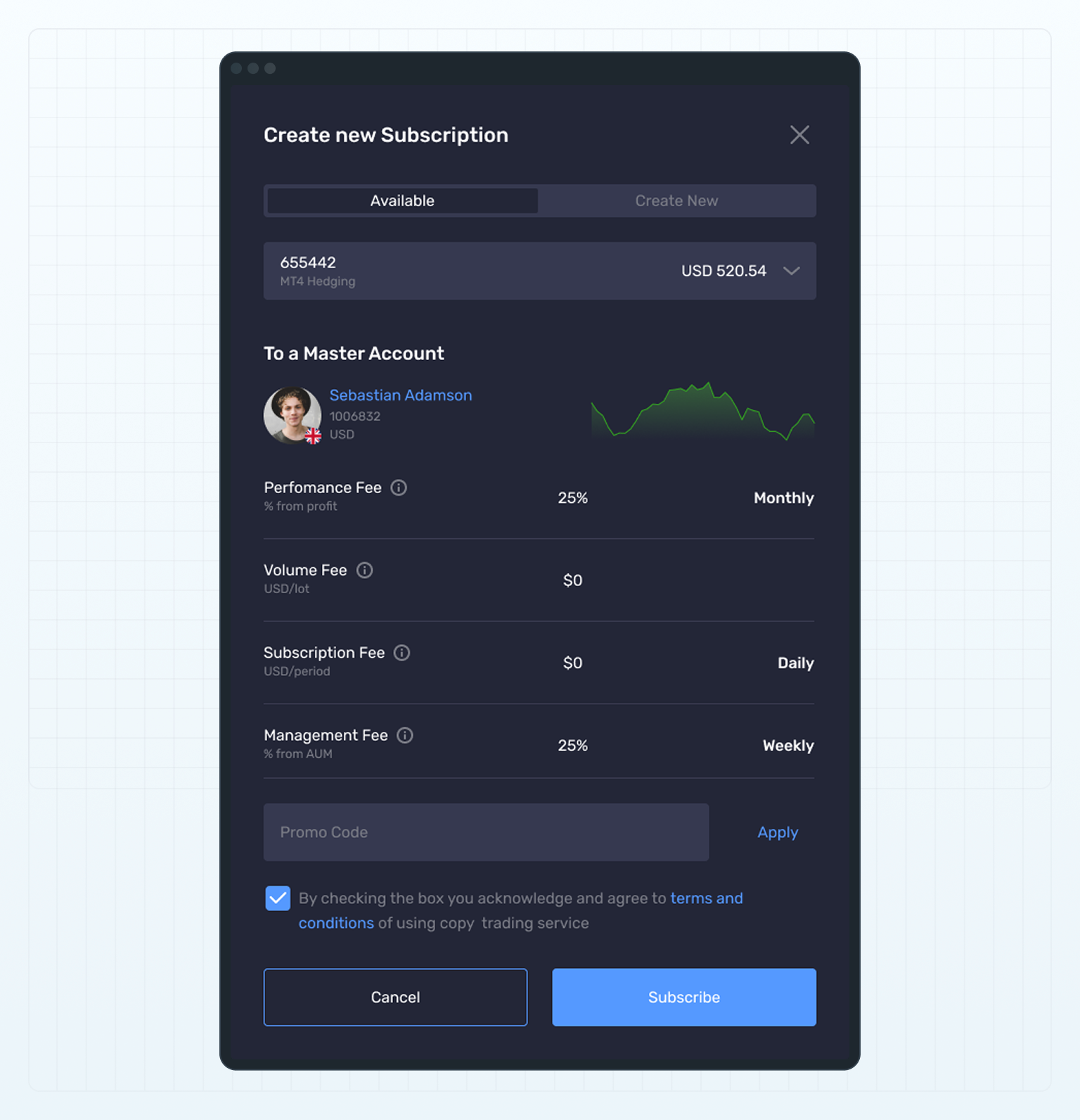 Create a subscription