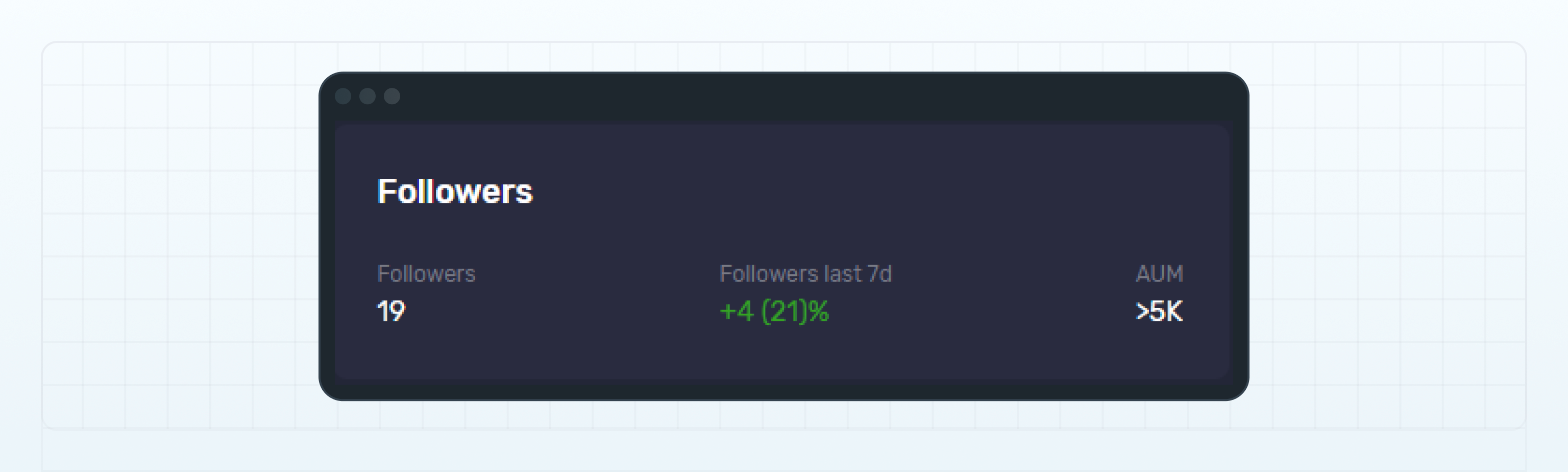 Followers widget