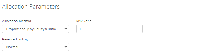 Allocation parameters
