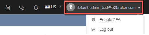 The profile button in he upper-right page corner
